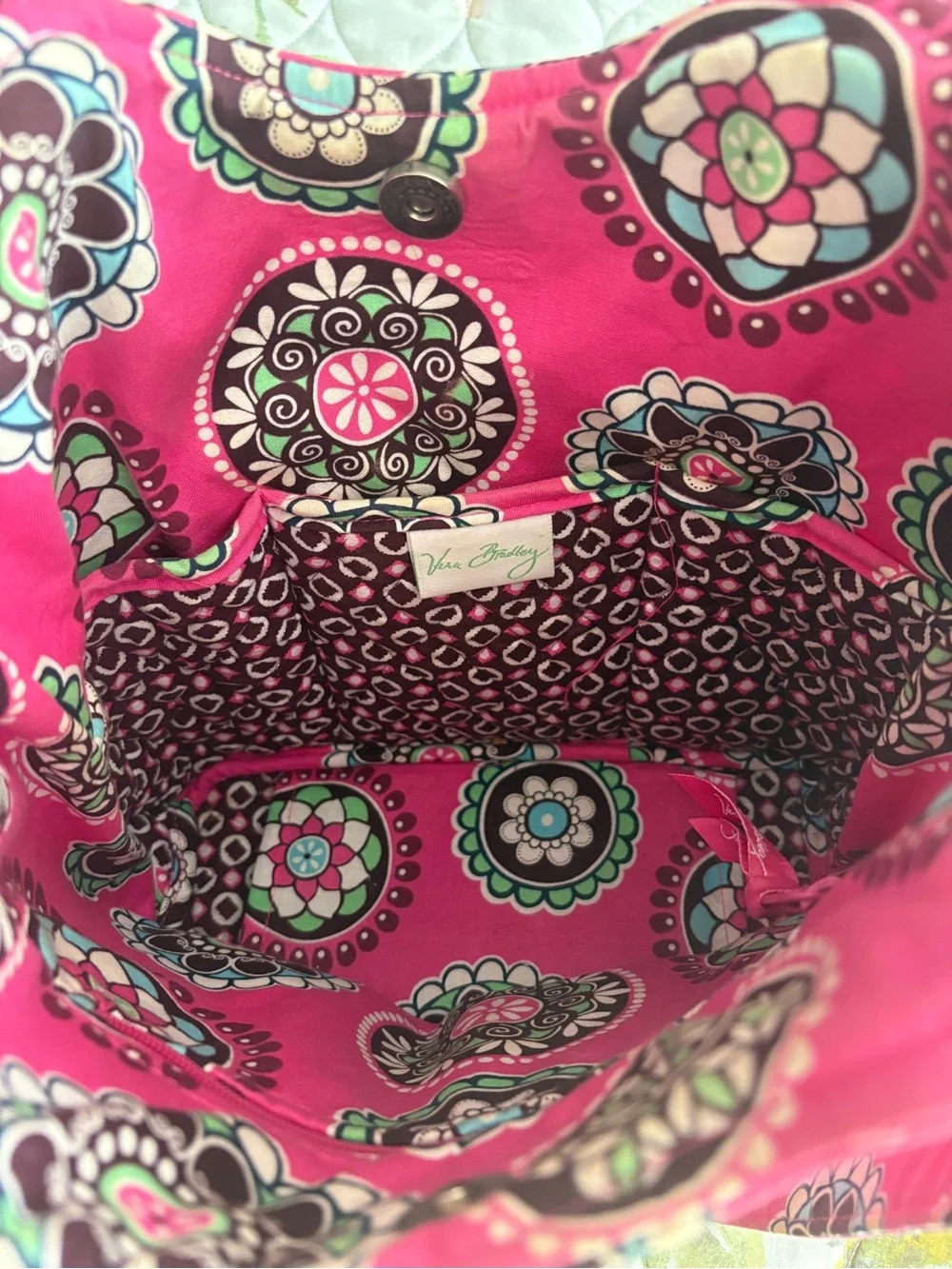 Vera Bradley Quilted Tote Bag in Retired Cupcakes Pink Pattern Preppy Y2K